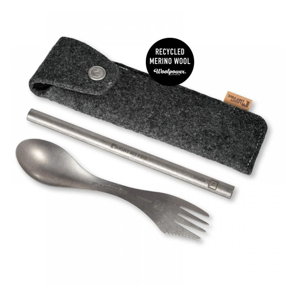 Light My Fire Spork and Straw Kit Titanium