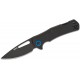 MKM Lov Lockback Folding Knife - 3" N690Co Black Drop Point Blade, Black FRN Handle