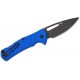 MKM Lov Lockback Folding Knife - 3" N690Co Black Drop Point Blade, Blue FRN Handle