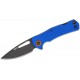 MKM Lov Lockback Folding Knife - 3" N690Co Black Drop Point Blade, Blue FRN Handle