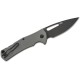 MKM Lov Lockback Folding Knife - 3" N690Co Black Drop Point Blade, Grey FRN Handle