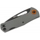 MKM Lov Lockback Folding Knife - 3" N690Co Black Drop Point Blade, Grey FRN Handle