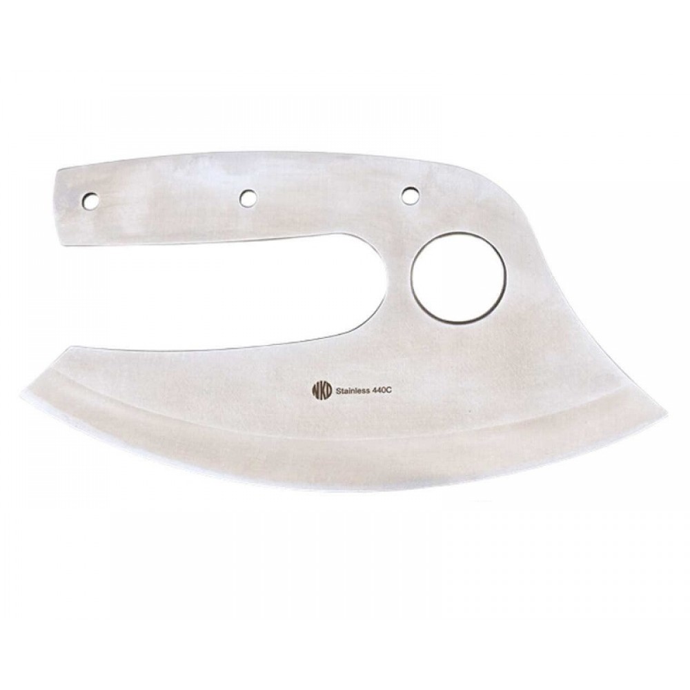 Nordic Knife Design Ulu 170 Blank Knife Blade - 6.6" 440C Stainless Steel Blade