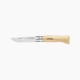 Opinel No.8 Pocket Knife Beechwood Handle- 3.34" Stainless Steel Blade