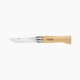 Opinel No.9 Beechwood Pocket Knife - 3.54" Stainless Steel Blade