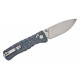 QSP Ripley Glyde Folding Knife - 3.5" 14C28N Blade Milled Grey G10 Handle