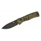 QSP Ripley Glyde Folding Knife - 3.5" 14C28N Black Blade Milled OD Green G10 Handle