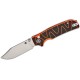 QSP Kali Folding Knife - 3.25" 14C28N Blade Black and Neon Orange Milled G10 Handle