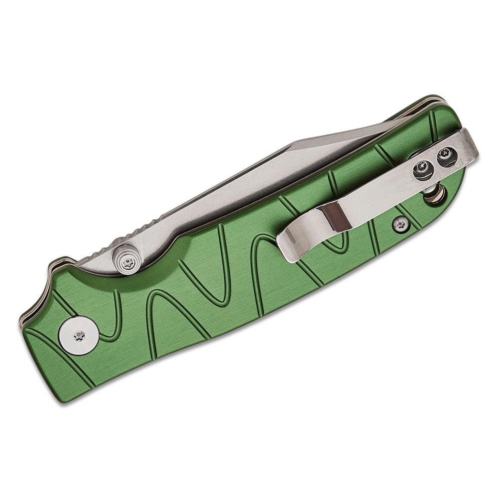 QSP Kali Folding Knife - 3.25" 14C28N Blade Green Milled G10 Handle