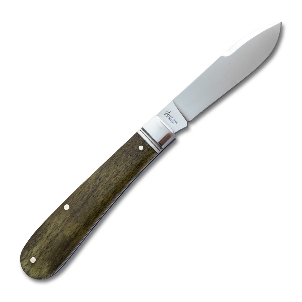 RoseCraft Blades UK EDC Nolichucky Jack Pocket Knife - 3" D2 Blade Vintage Moss Brown Bone Handle