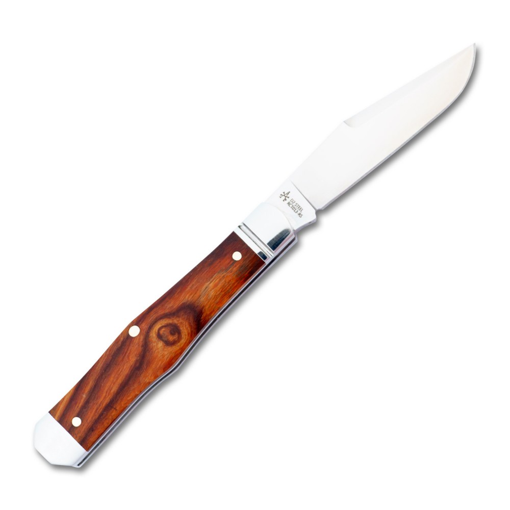 RoseCraft Blades Cane Creek Jack UK EDC Knife - 2.7" D2 Steel Blade Red Sandlewood Handle