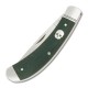 RoseCraft Blades Obed Creek Bow Trapper Pocket Knife - 3.1" D2 Blade Blue Green Micarta Handle