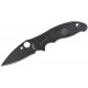 Spyderco Manix 2 Folding Knife  - 3.38" BD-1 Black Plain Blade Black FRCP Handle