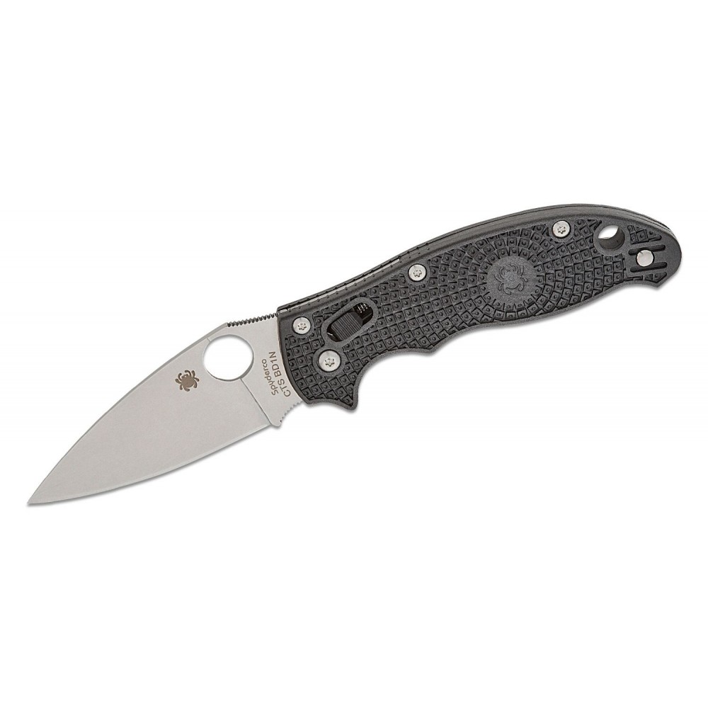 Spyderco Manix 2 Folding Knife  - 3.38" CTS-BD-1 Plain Blade Black FRCP Handle