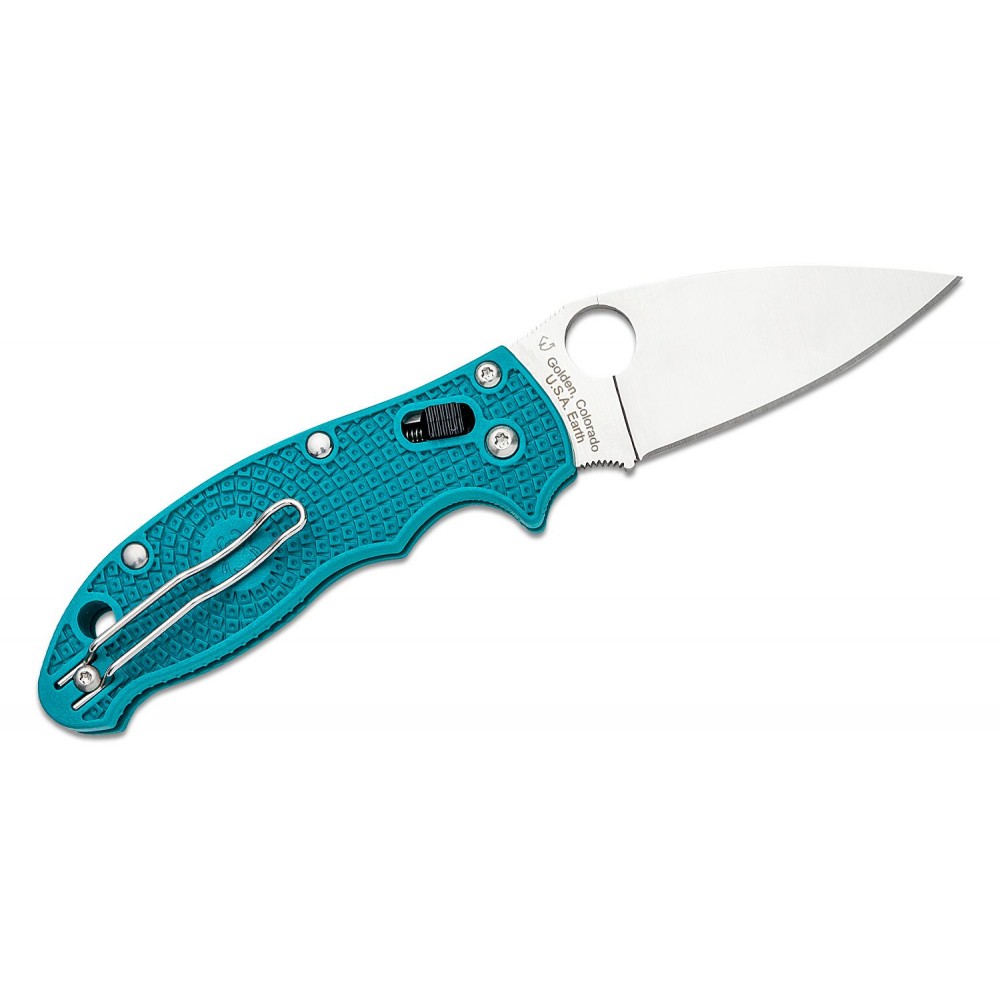 Spyderco Manix 2 Folding Knife  - 3.38" CPM-SPY27 Plain Blade Cobalt Blue FRCP Handle