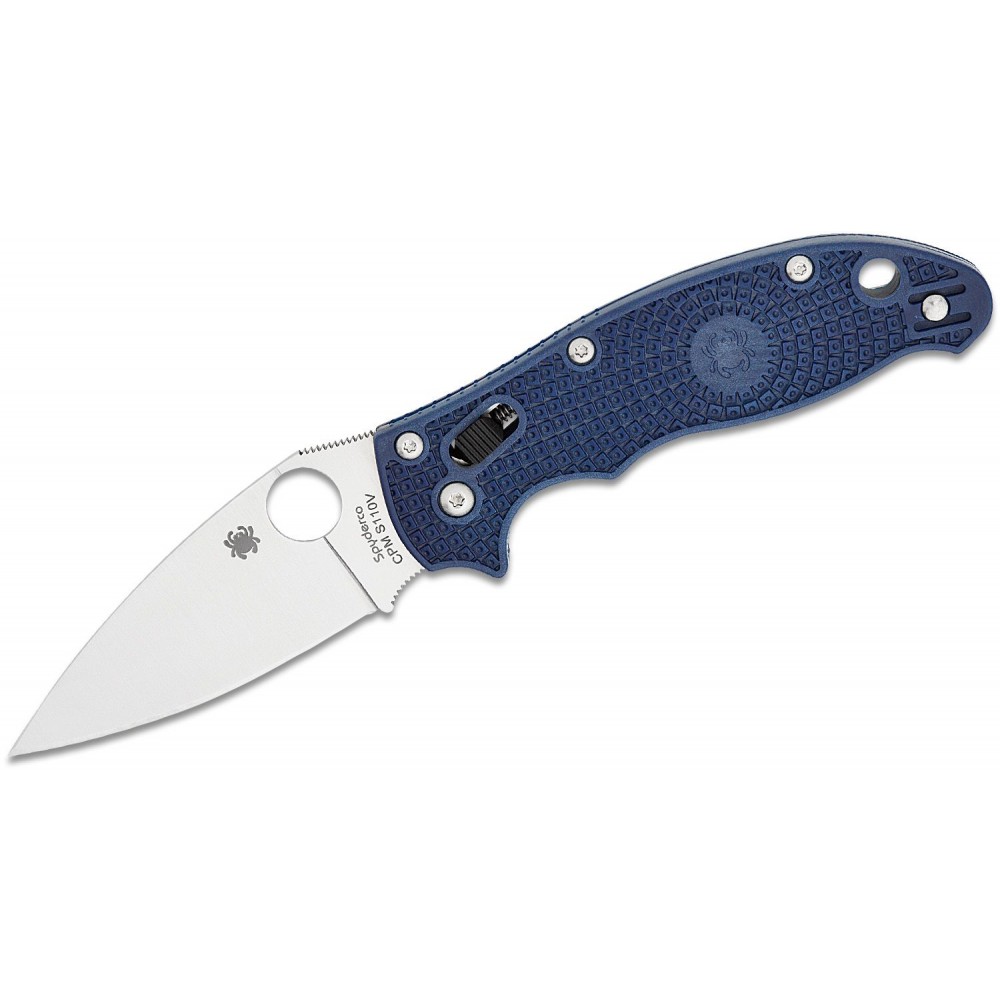 Spyderco Manix 2 Lightweight Folding Knife - 3.37"  S110V Blade Dark Blue FRN Handle