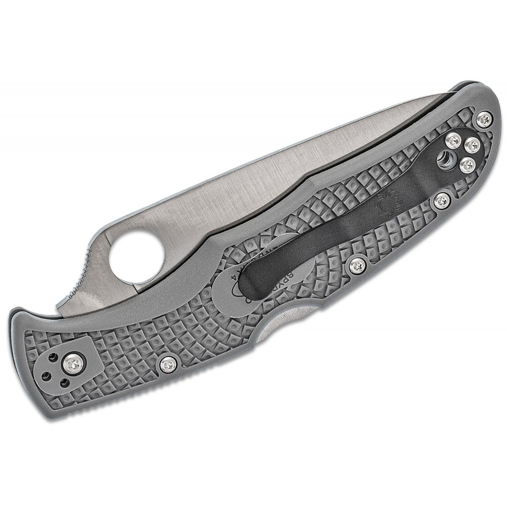 Spyderco Endura 4 Full Flat Ground - 3.75" VG10 Plain Blade Gray FRN Handle