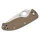 Spyderco Tenacious Folding Knife - 3.35" CPM-M4 Satin Combo Blade Brown G10 Handle