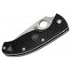 Spyderco Lightweight Tenacious Folding Knife - 3.39" Plain Blade Black Handle