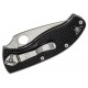 Spyderco Lightweight Tenacious Folding Knife - 3.39" Plain Blade Black Handle