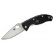 Spyderco Lightweight Tenacious Folding Knife - 3.39" Plain Blade Black Handle