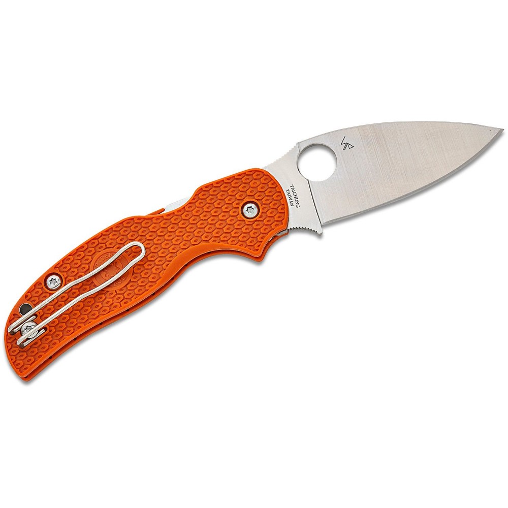 Spyderco Sage 5 Lightweight Folding Knife - 3" CPM-REX 121 Satin Blade Burnt Orange FRN Handle