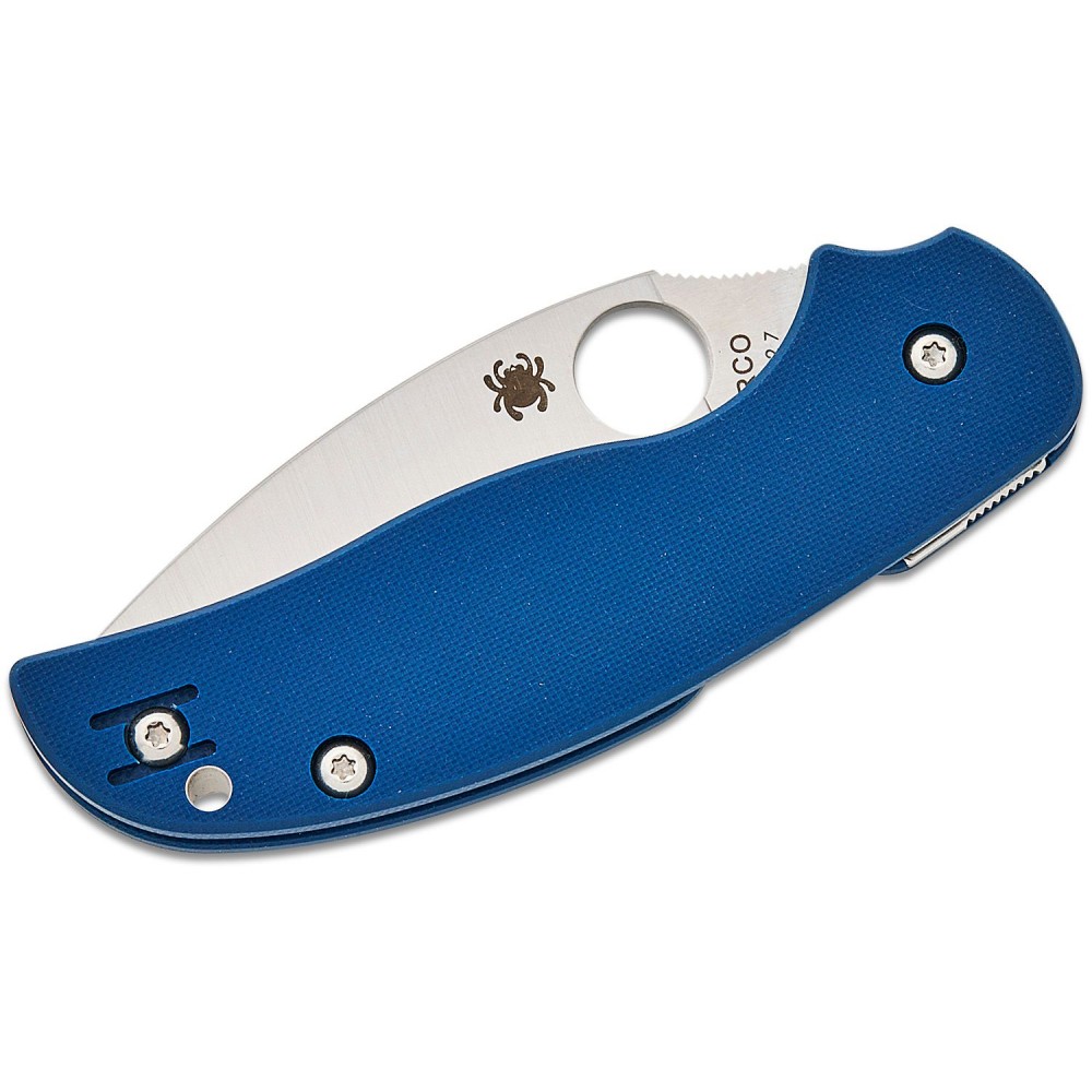 Spyderco Sage 5 Folding Knife - 3" CPM-SPY27 Satin Blade Cobalt Blue G10 Handle