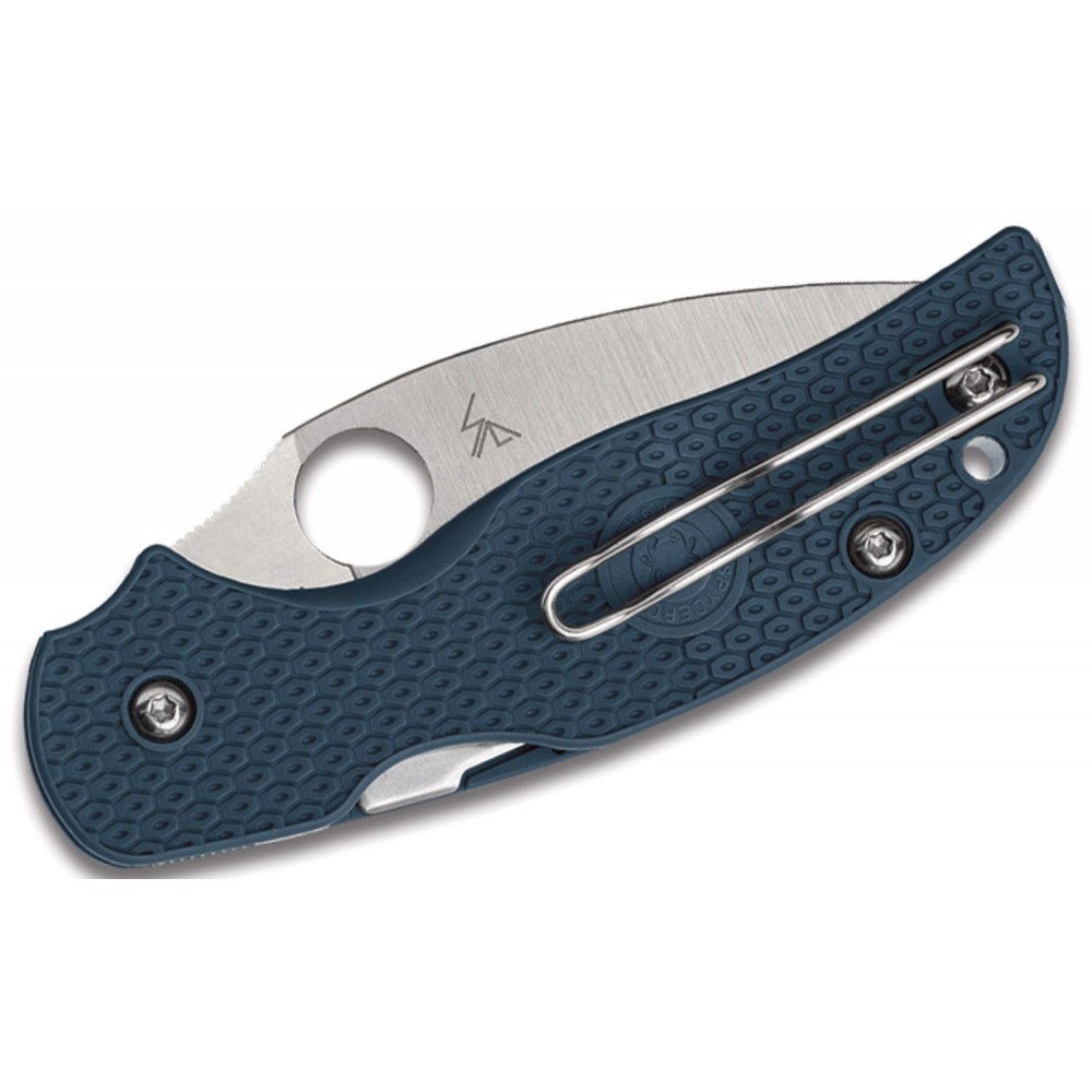 Spyderco Sage 5 Lightweight Folding Knife - 3" CPM-SPY27 Satin Blade Cobalt Blue FRN Handle