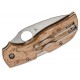 Spyderco Chaparral Folding Knife - 2.79" CTS-XHP Plain Blade Birdseye Maple Wood Handle