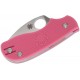 Spyderco Squeak UK EDC Folding Knife - 2" N690CO Blade, Pink FRN Handle