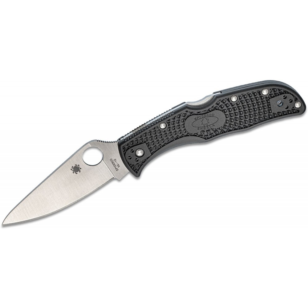 Spyderco Endela Lightweight Folding Knife - 3.4" VG10 Blade, Black Handle