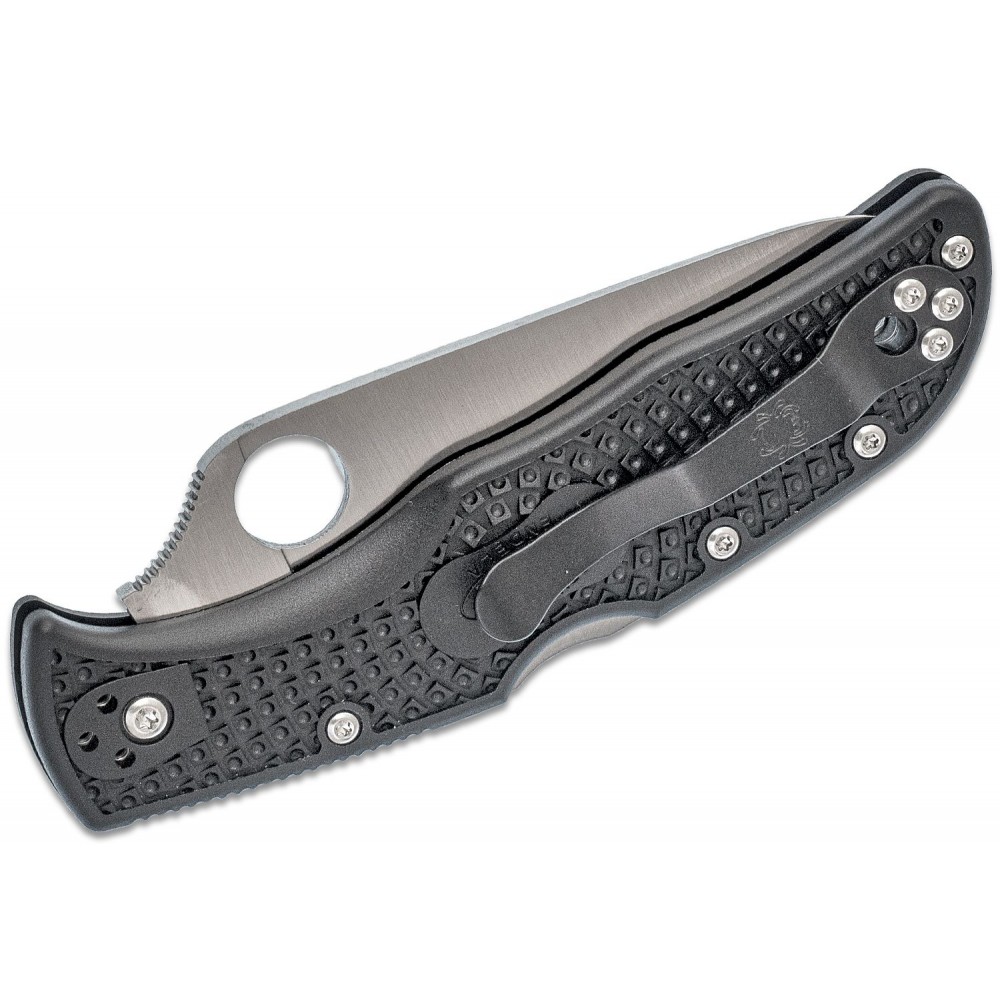 Spyderco Endela Lightweight Folding Knife - 3.4" VG10 Blade, Black Handle