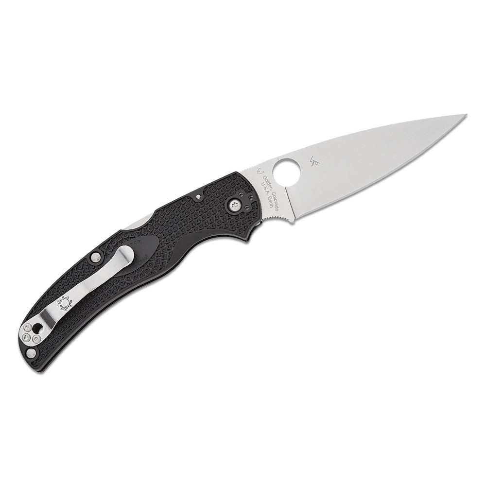 Spyderco Native Chief Lightweight Folding Knife - 4" CTS-BD1N Plain Blade Black Handle