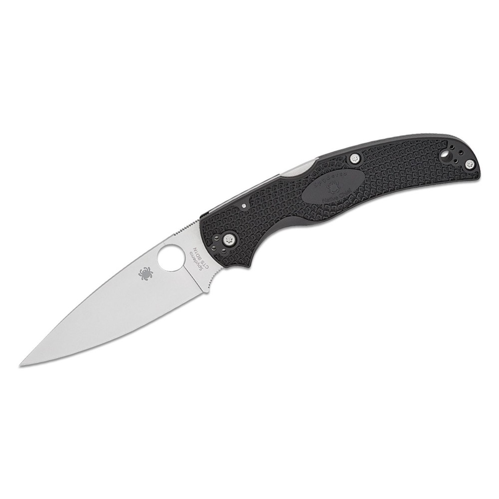 Spyderco Native Chief Lightweight Folding Knife - 4" CTS-BD1N Plain Blade Black Handle