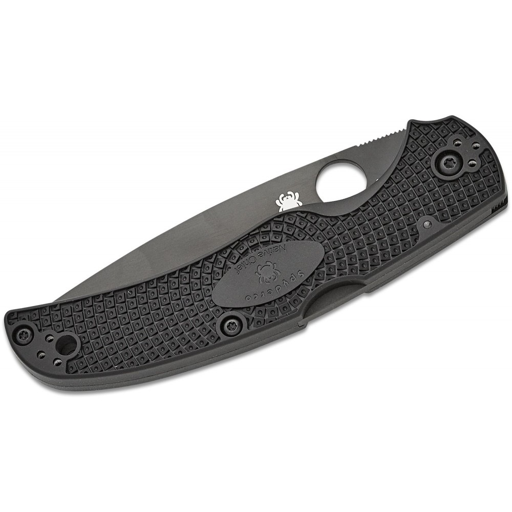 Spyderco Native Chief Lightweight Folding Knife - 4" CTS-BD1N Black Combo Blade Black Handle