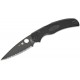 Spyderco Native Chief Lightweight Folding Knife - 4" CTS-BD1N Black Serrated Blade Black Handle