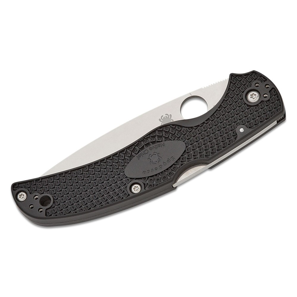 Spyderco Native Chief Lightweight Folding Knife - 4" CTS-BD1N Serrated Blade Black Handle