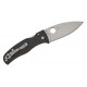 Spyderco Bodacious Folding Knife - 3.66" S30V Satin Leaf Shaped Plain Blade Smooth Black G10 Handle