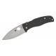 Spyderco Bodacious Folding Knife - 3.66" S30V Satin Leaf Shaped Plain Blade Smooth Black G10 Handle