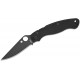 Spyderco Military 2 Folding Knife - 4" S30V Black DLC Plain Blade Black G10 Handle