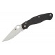 Spyderco Military 2 Compression Lock Folding Knife - 4" S30V Satin Combo Blade Black G10 Handle