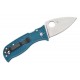 Spyderco Lil' Temperance 3 Folding Knife - 2.92" K390 Satin Plain Blade Blue FRN Handle