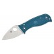 Spyderco Lil' Temperance 3 Folding Knife - 2.92" K390 Satin Plain Blade Blue FRN Handle