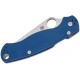 Spyderco Paramilitary 2 Folding Knife - 3.45" CPM-SPY27 Satin Plain Blade Cobalt Blue G10 Handle