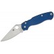 Spyderco Paramilitary 2 Folding Knife - 3.45" CPM-SPY27 Satin Plain Blade Cobalt Blue G10 Handle