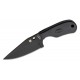 Spyderco Fred Perrin Subway Bowie Fixed Blade Knife - 2.8" LC200N Black Plain Blade Black FRN Handle