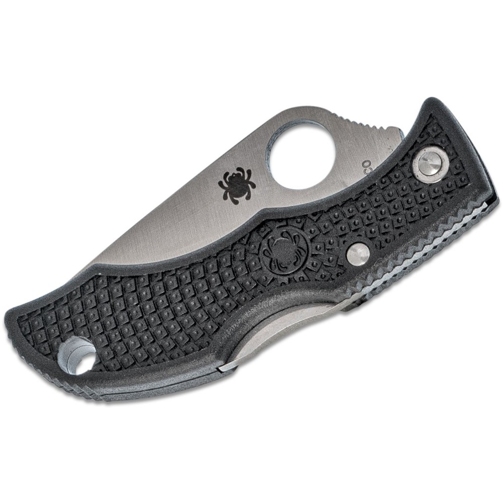 Spyderco Ladybug 3 - 1.93" Satin Serrated Blade Black Handle