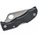 Spyderco Ladybug 3 - 1.93" Satin Serrated Blade Black Handle