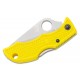 Spyderco Ladybug 3 Salt Folding Knife - 1.94" H1 Rust Proof Plain Blade Yellow Handle