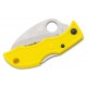 Spyderco Ladybug 3 Salt Folding Knife - 1.94" H1 Rust Proof Serrated Blade Yellow Handle